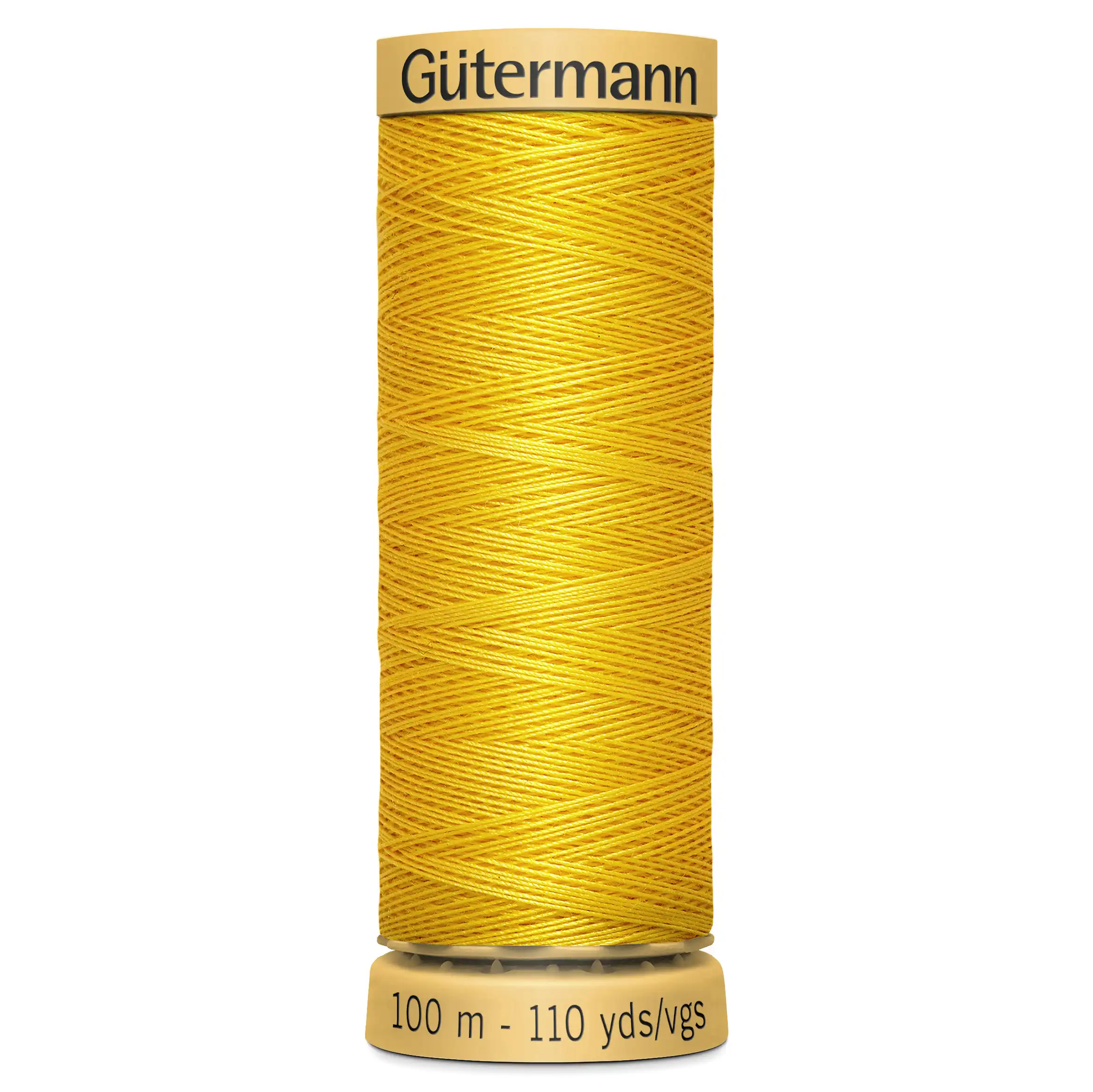 Yellow Gutermann Natural Cotton Thread 100m