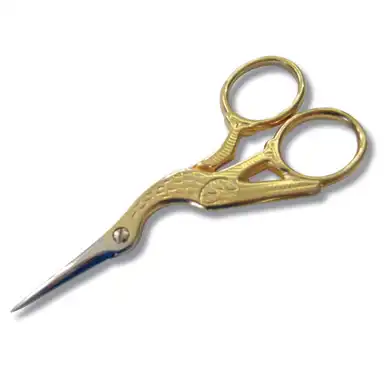 Madeira Embroidery Stork Style Scissors Gold Plated 9cm