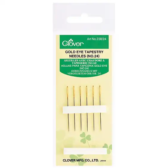 Clover Hand Sewing Tapestry Needles Gold Eye