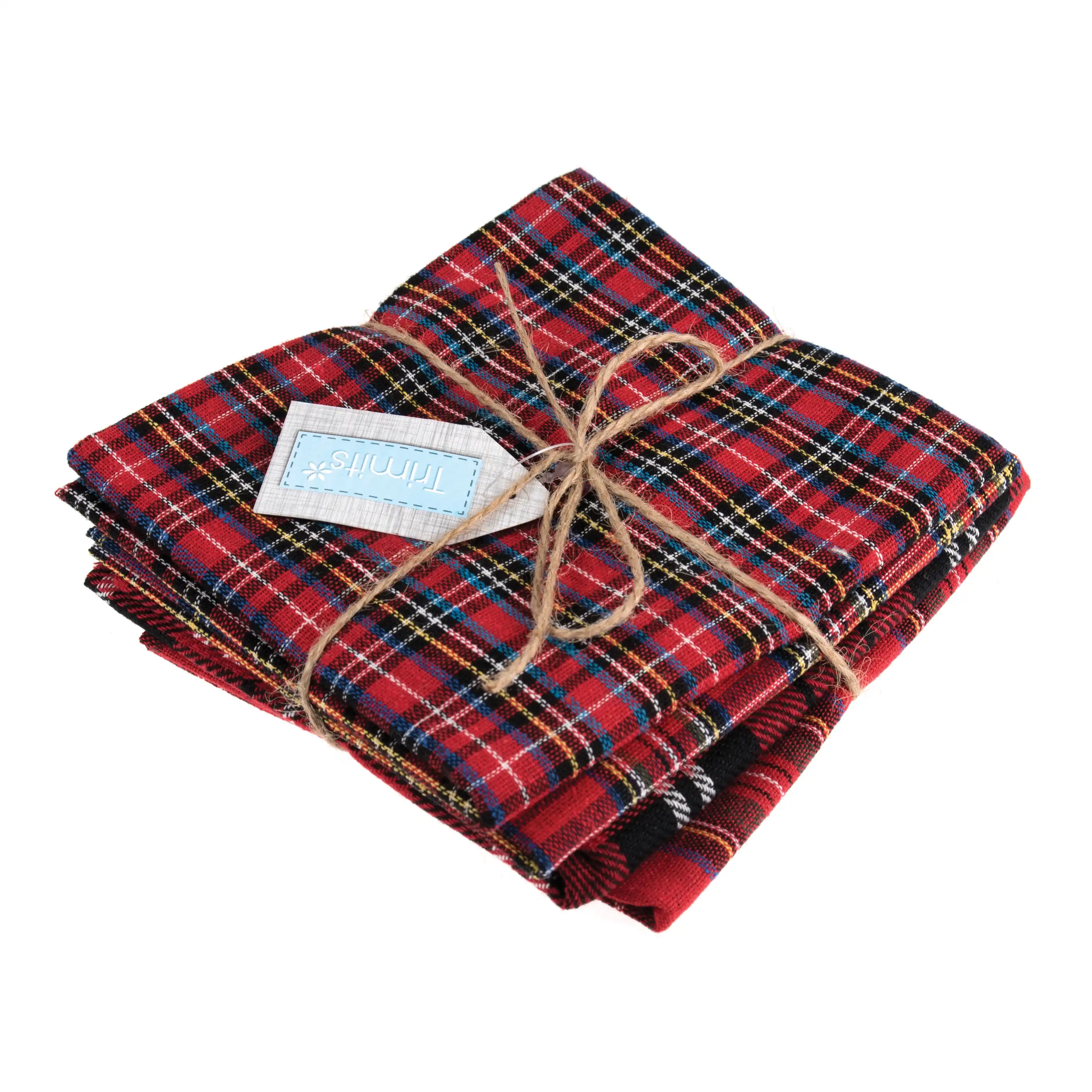 Trimits Fat Quarter Tartan Fabric Bundle 4 pieces