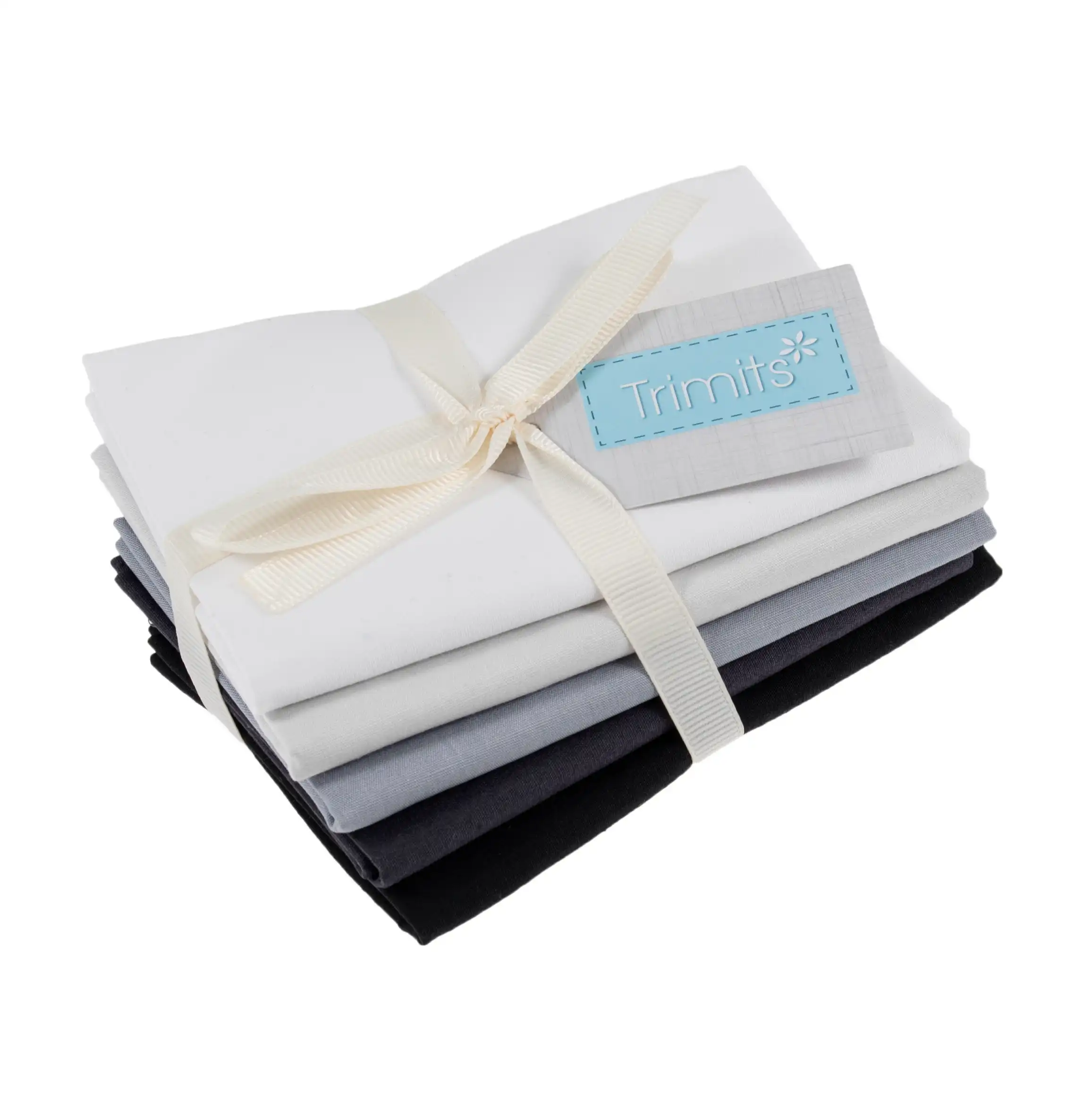 Trimits Monochrome Fat Quarters Fabric Bundle 5 Pieces