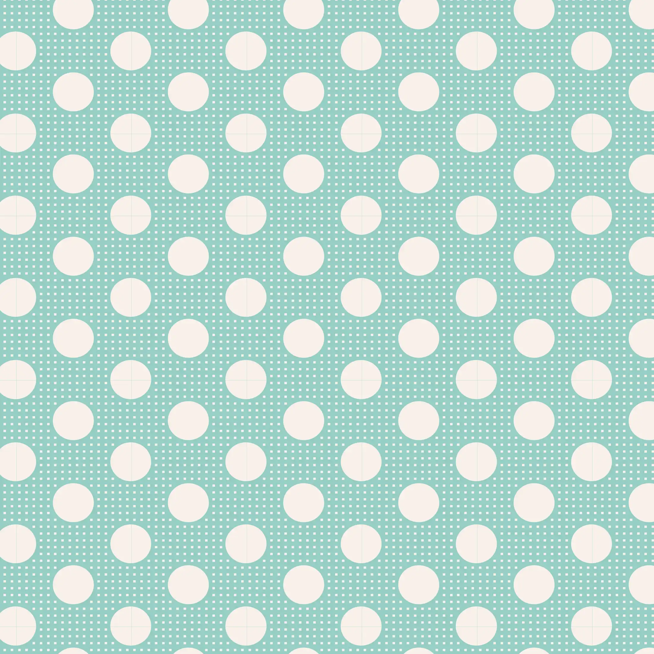 Tilda Teal Medium Dots 100% Cotton Fabric