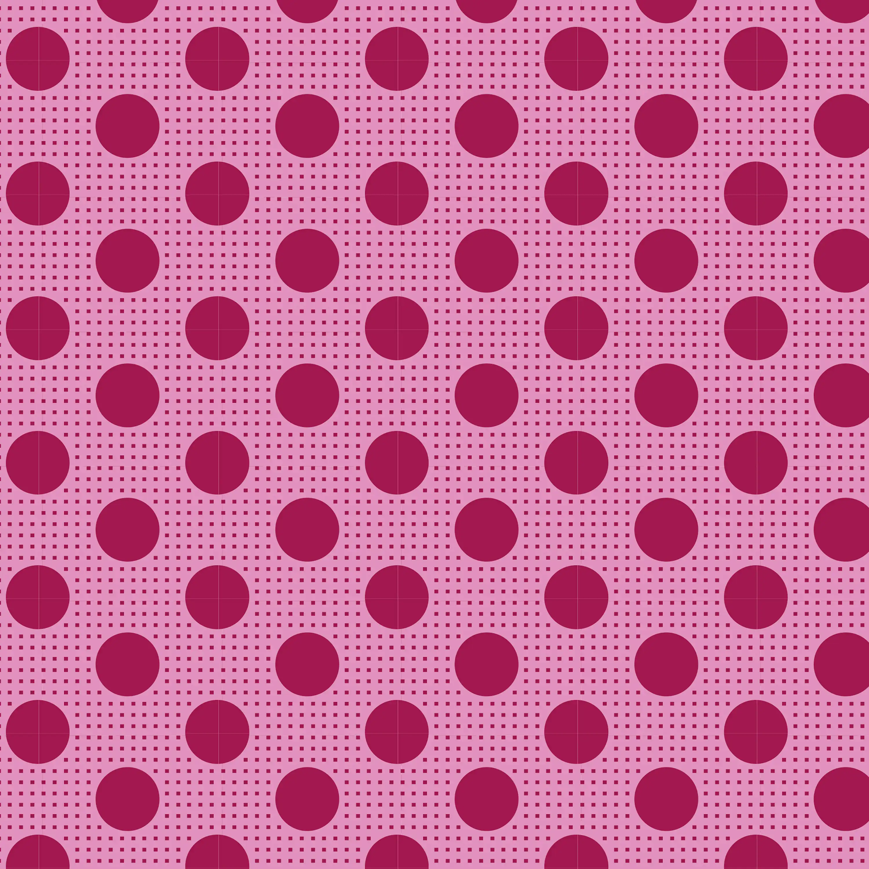 Tilda Maroon Medium Dots 100% Cotton Fabric