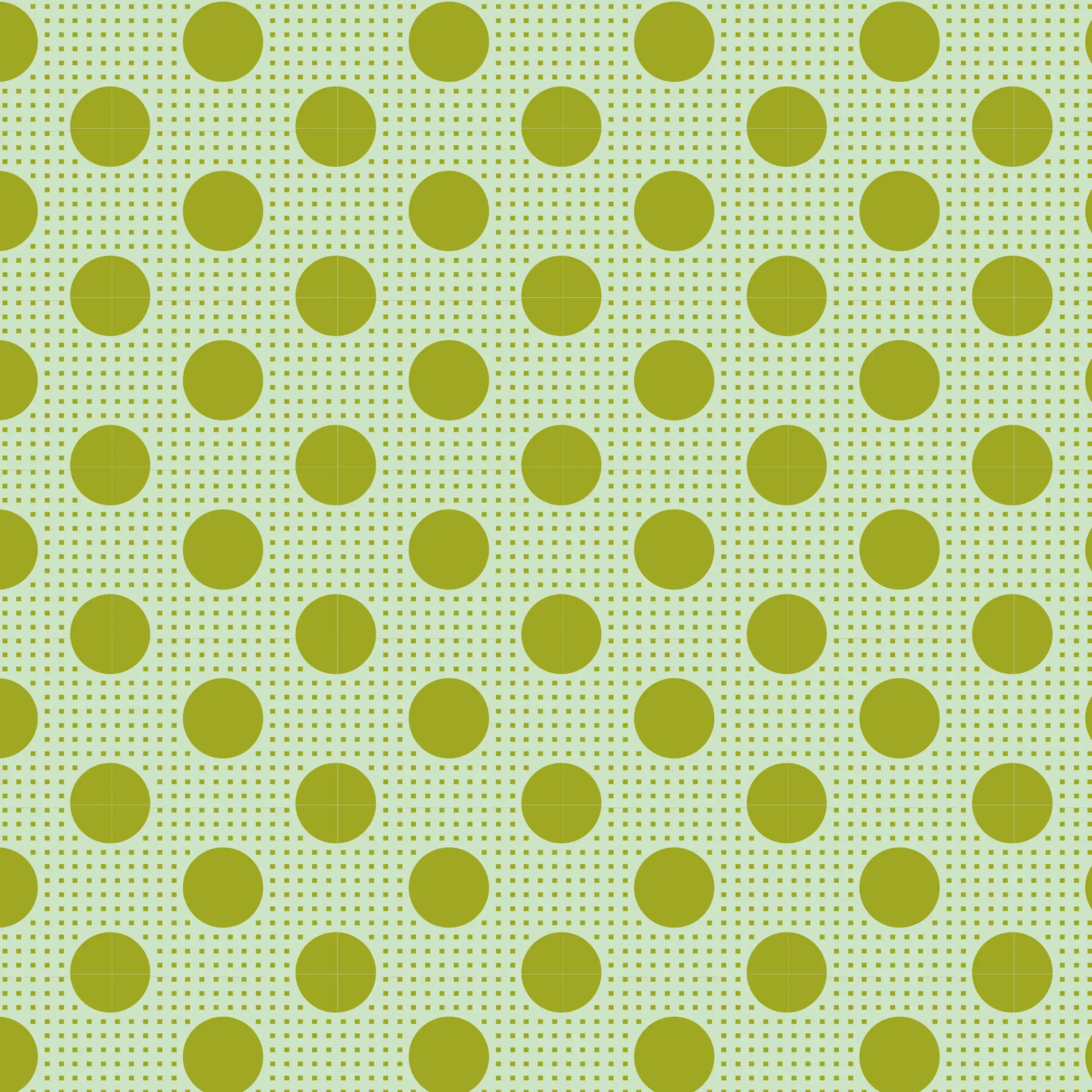 Tilda Green Medium Dots 100% Cotton Fabric