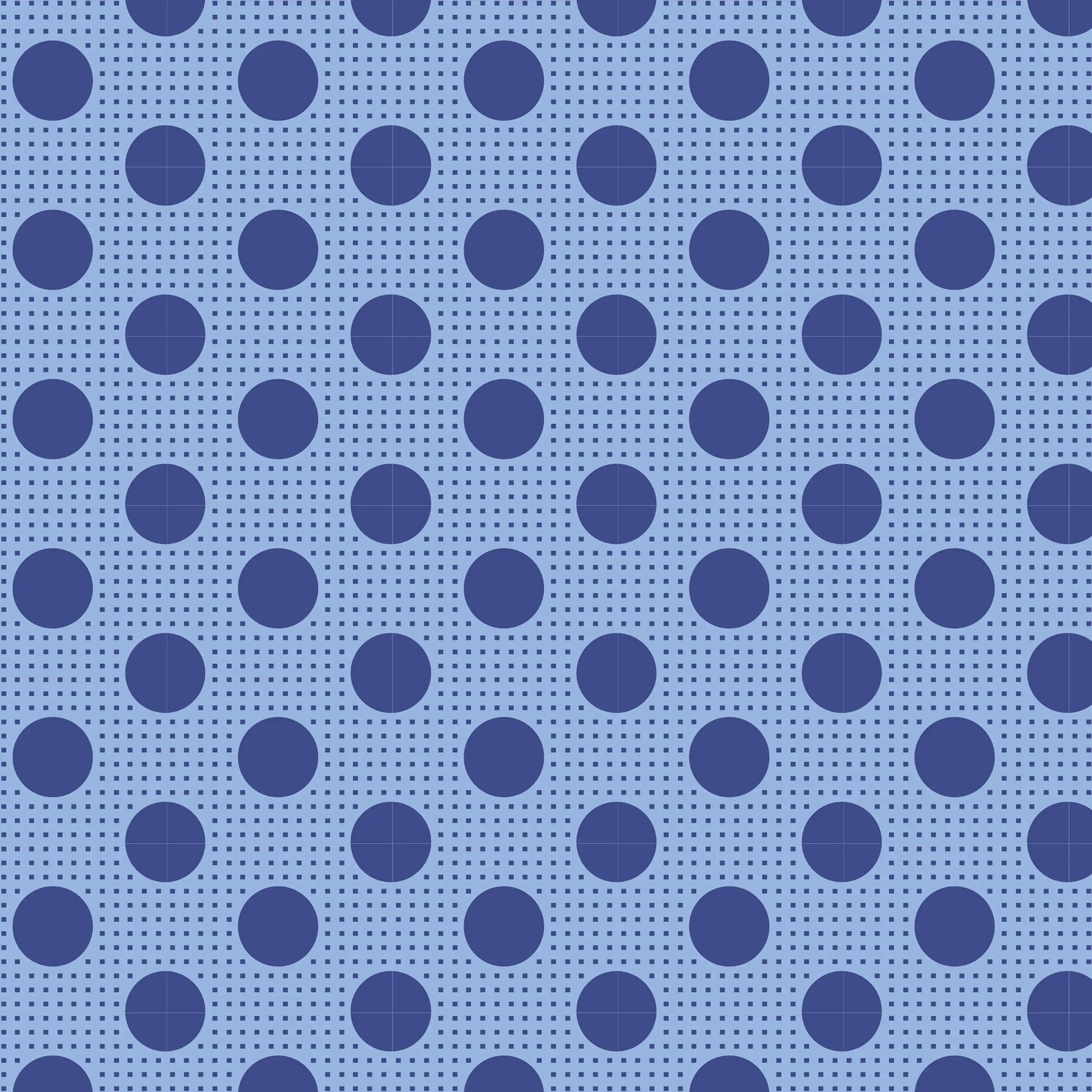 Tilda Denim Blue Medium Dots 100% Cotton Fabric