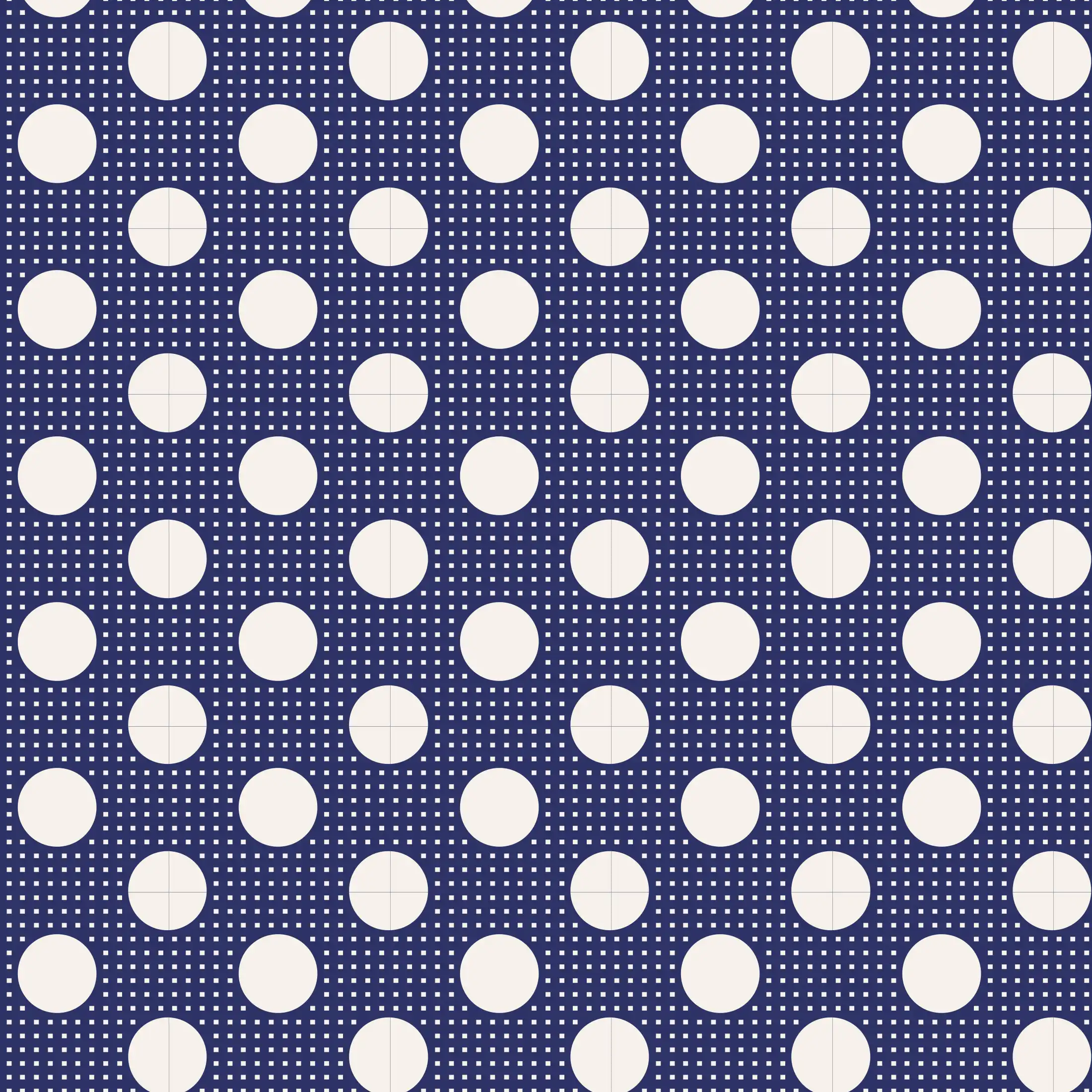 Tilda Night Blue Medium Dots 100% Cotton Fabric