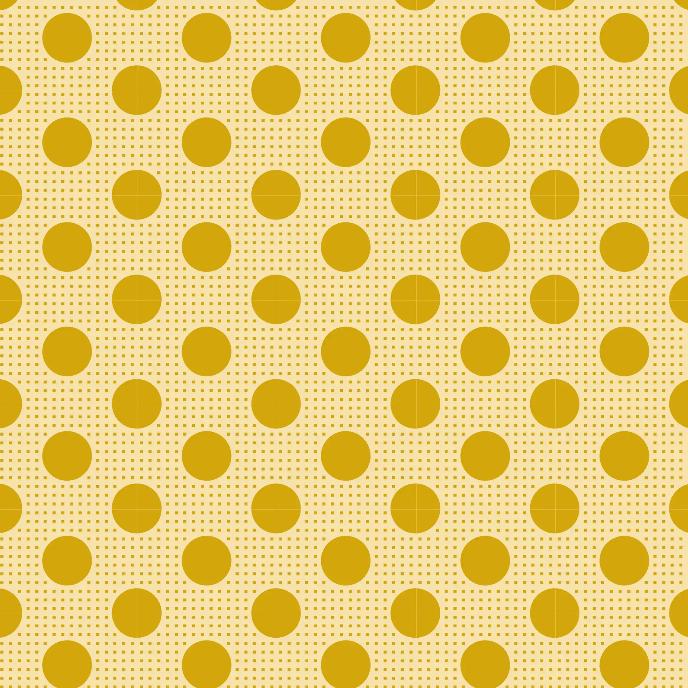 Tilda Flaxen Yellow Medium Dots 100% Cotton Fabric