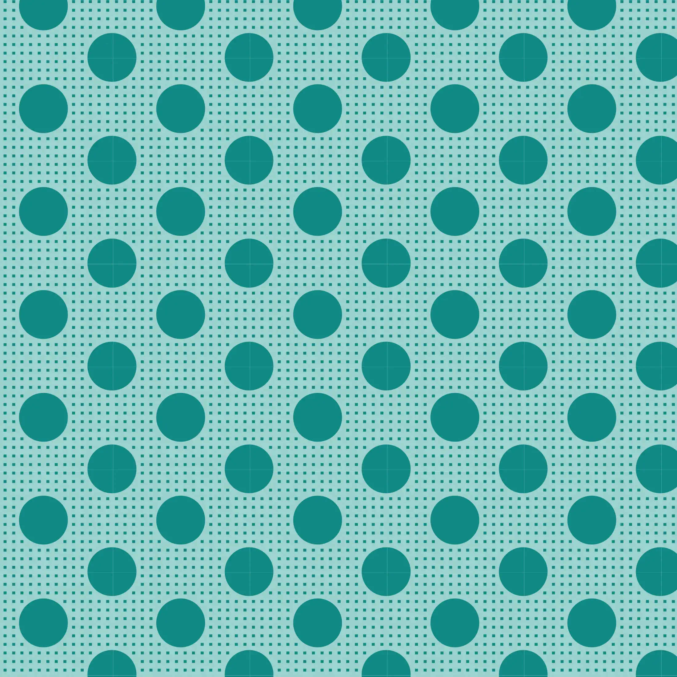 Tilda Dark Teal Medium Dots 100% Cotton Fabric