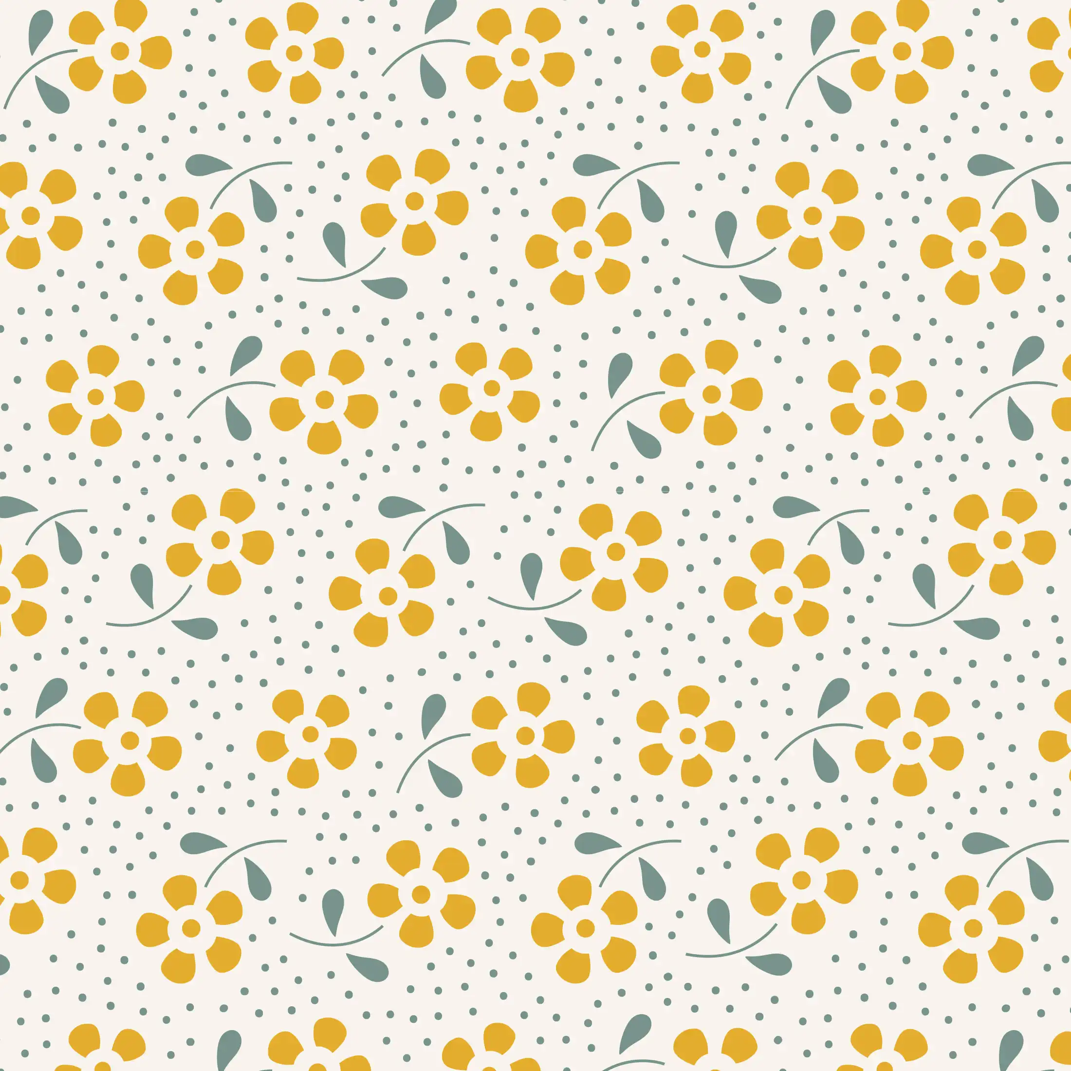 Tilda Yellow Meadow Basics 100% Cotton Fabric