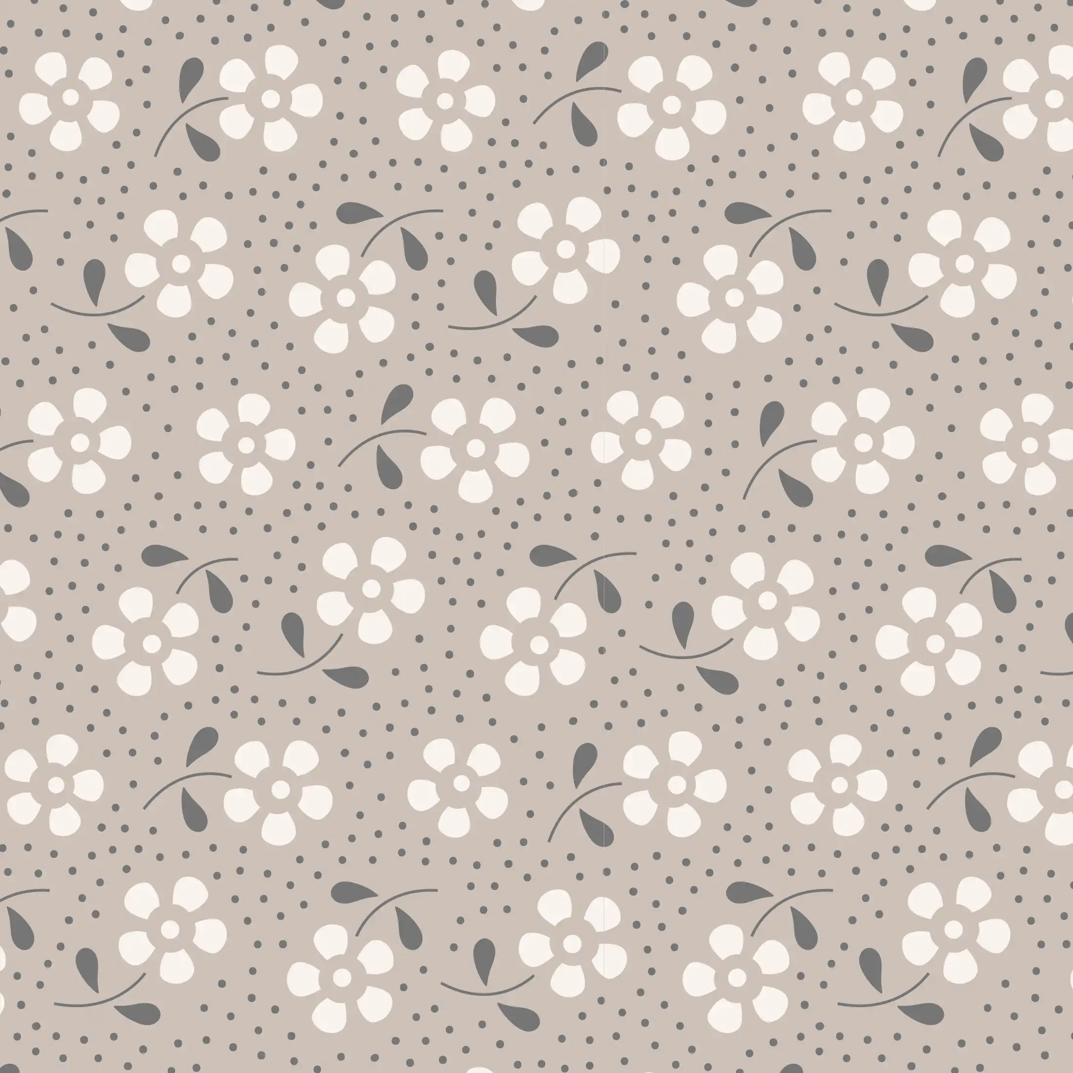 Tilda Grey Meadow Basics 100% Cotton Fabric