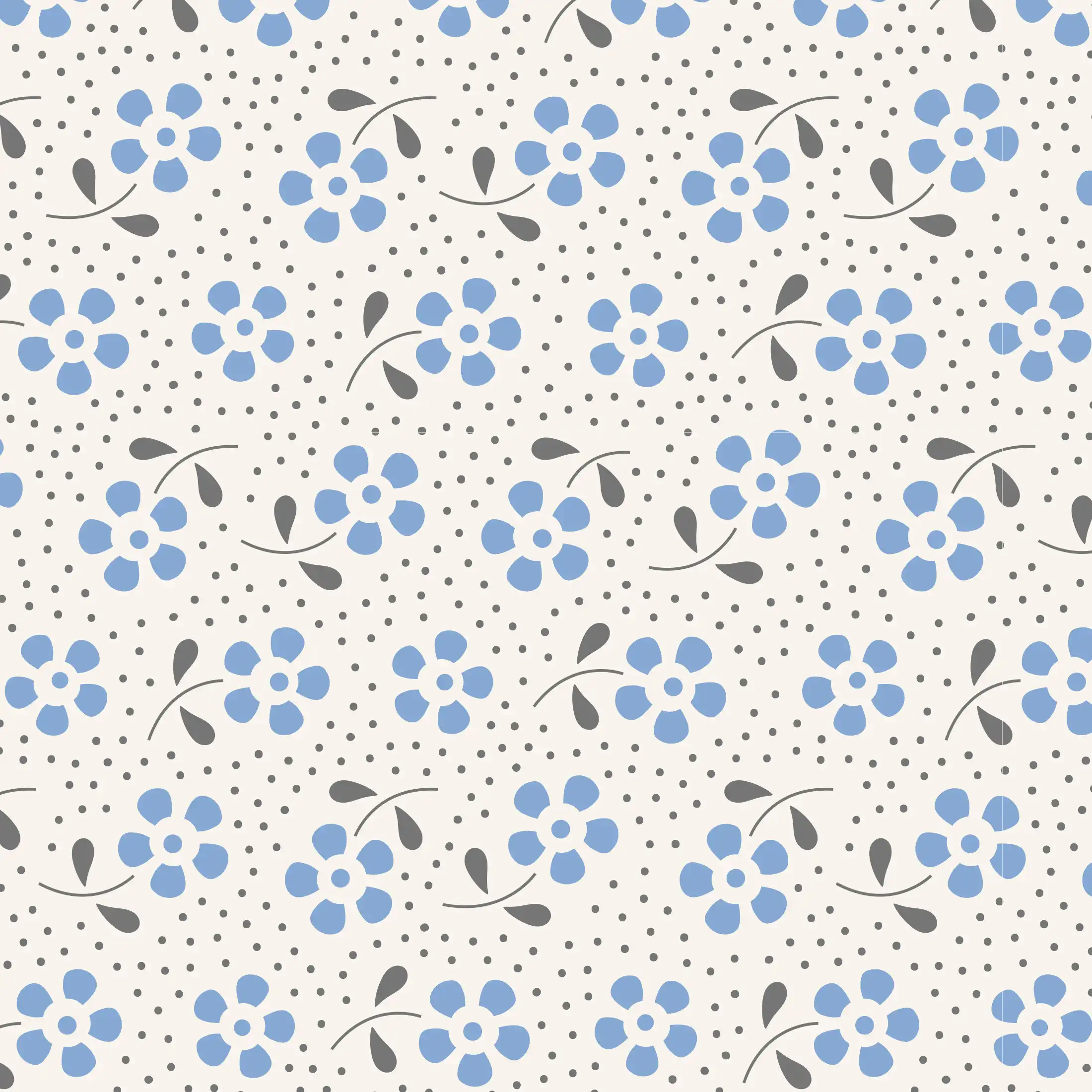 Tilda Blue Meadow Basics 100% Cotton Fabric