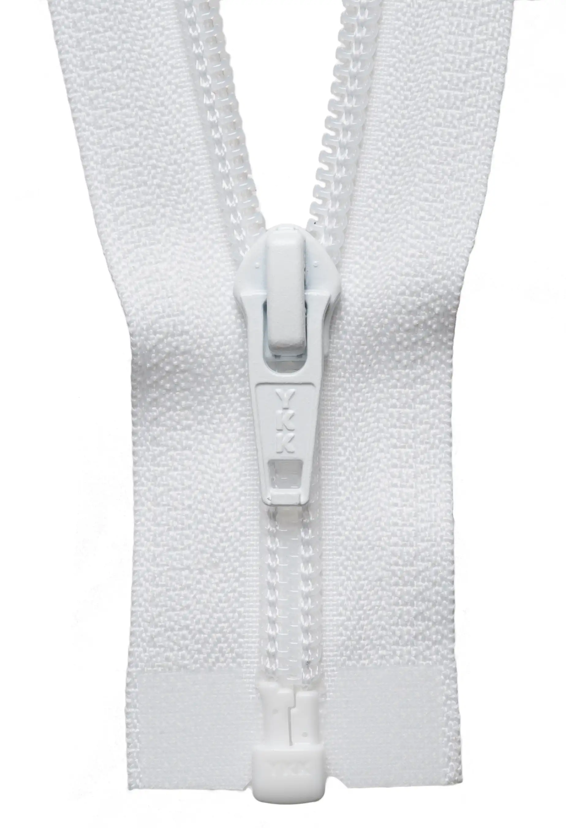 YKK White Nylon Open End Zip 61cm